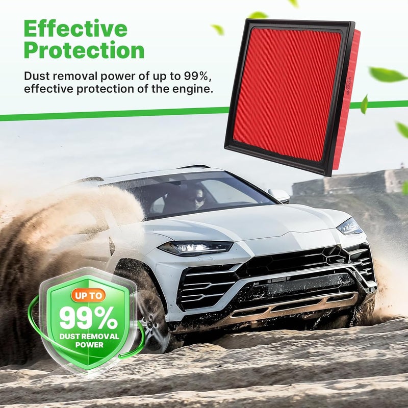 RVgolf 2PCS Engine Air Filter Fit for Toyota RAV4 2019-2025 (2.5L), Camry 2018-2024 (2.5L & 3.5L), Highlander 2020-2026 (2.4L & 3.5L) Air Filter Replacement Engine Filter Car Accessories# CA12377 - Image 5